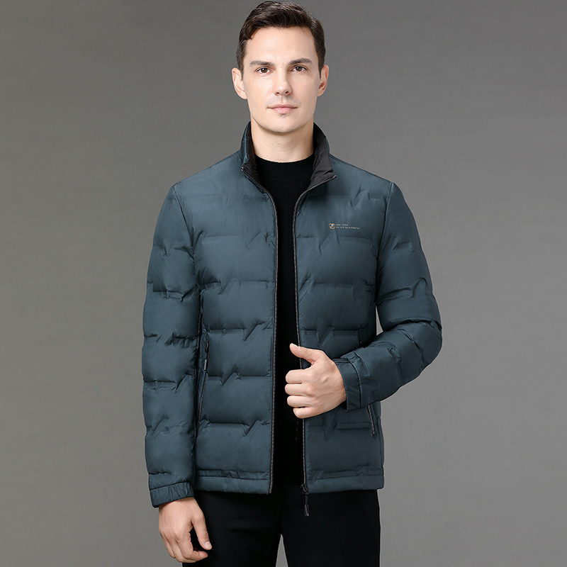 Brand Lightweight Stand Collar down Jacket Men's Short 2025 New Winter Warm Fashion Casual White Duck down Jacket