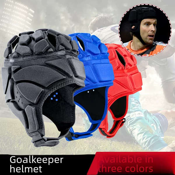 Football Goalkeeper Helmet, Rugby Goalkeeper Hat, Anti-Collision Head Protector, Sports Eva Sponge, Breathable and Lightweight