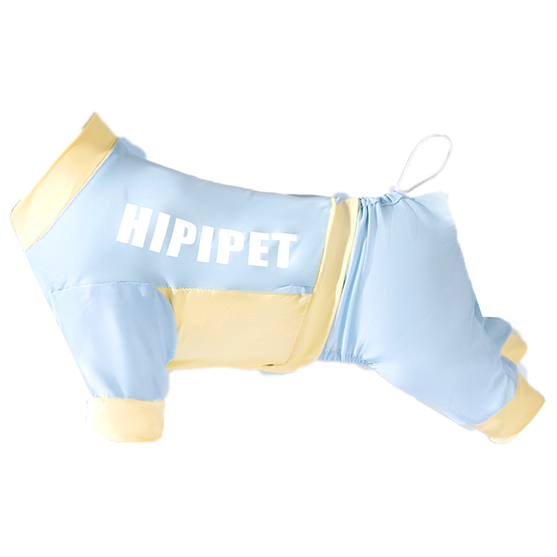 Perro de primavera y verano, cuatro pies, costura ajustable, protección solar, ropa fresca, gato, peluche, ropa de protección solar para exteriores, ropa para mascotas