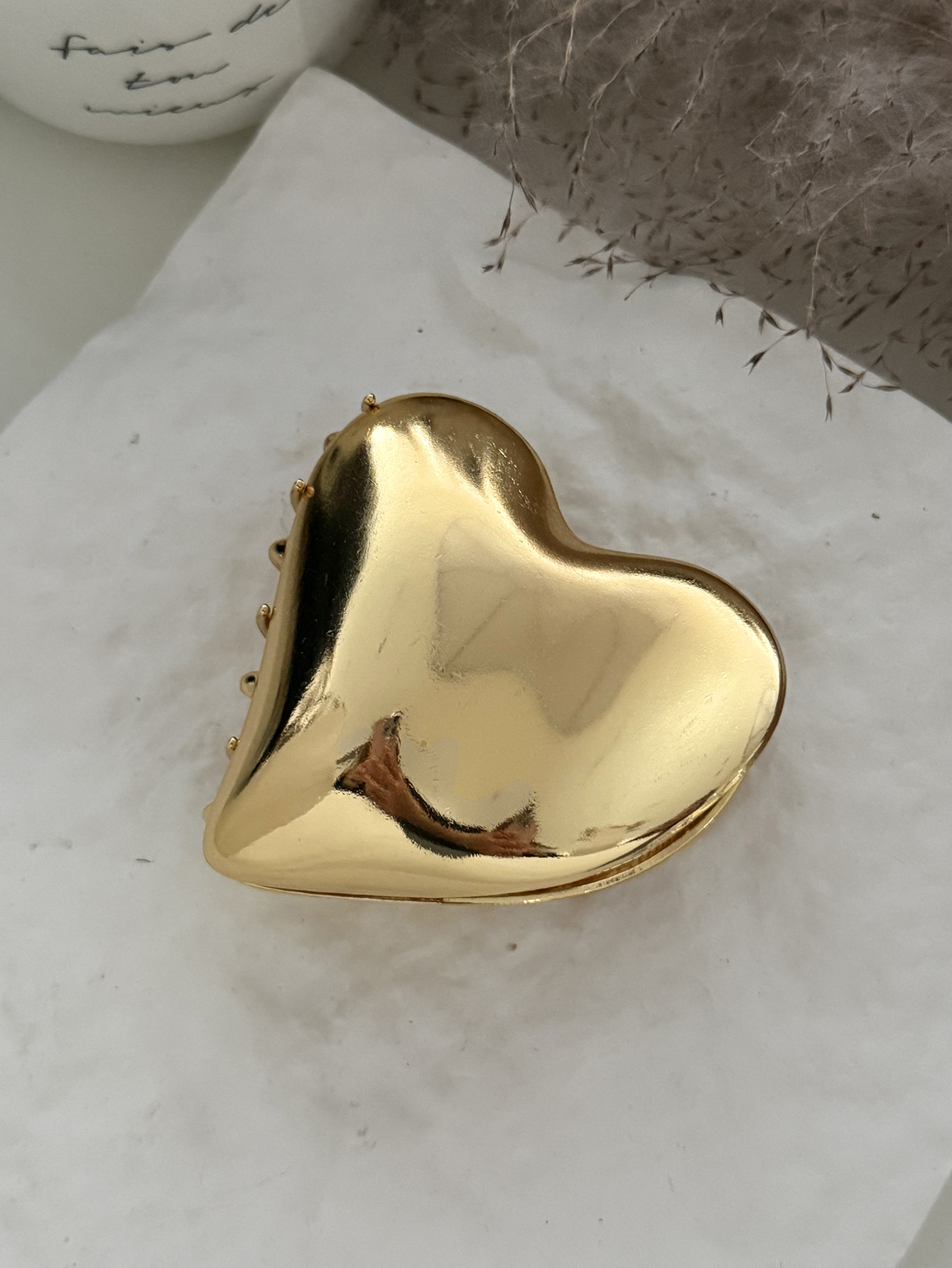 Plating Design Simple Style Women's Heart Shape Alloy Plating Hair Claws