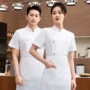 透气餐厅男短袖烹饪厨师服