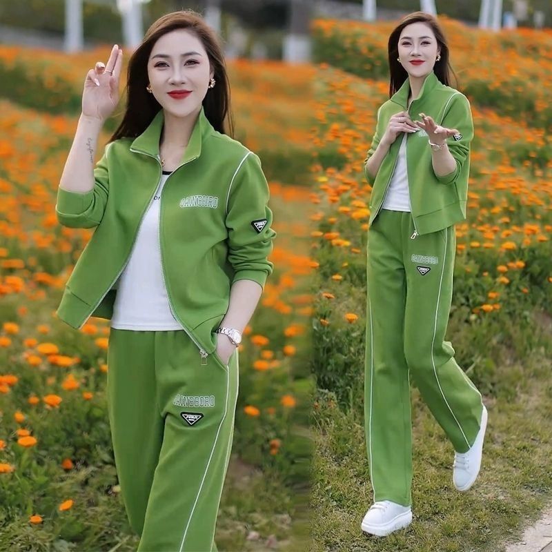 Casual Sportswear Suit for Women 2026 Spring and Autumn New Fashion Youthful Design Jacket and Wide-Leg Pants Two-Piece Set
