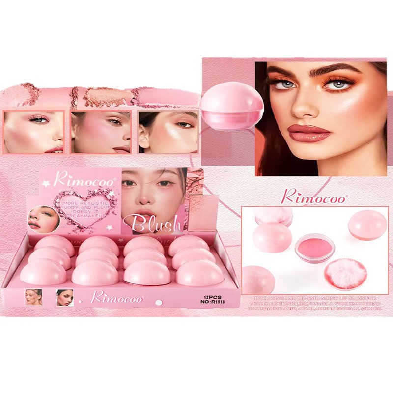 Paleta de Iluminador y Rubor Facial Color de piel brillante Tridimensional natural