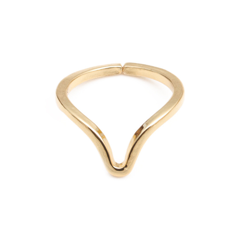 Anillo Abierto Dorado De Cobre Simple display picture 1