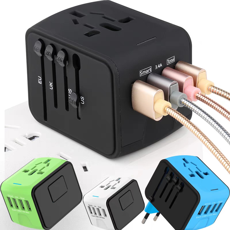 Multi-functional travel 199 multi-country universal socket 4USB conversion plug British, Australian, European and American travel charger