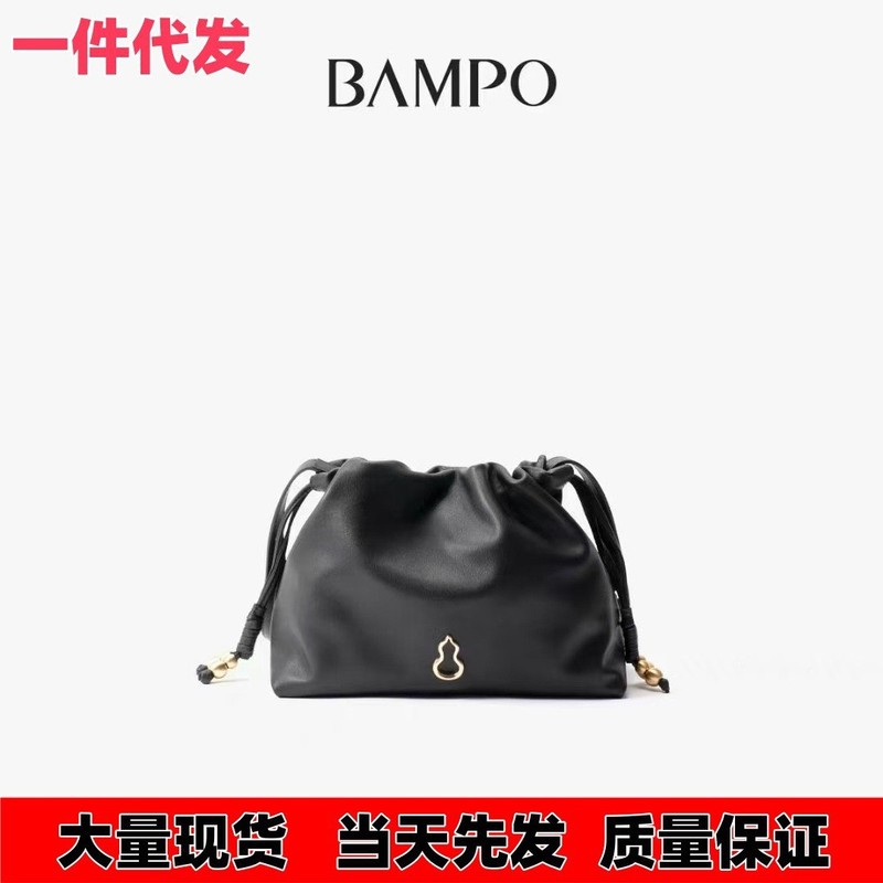 BAMPO 半坡願い雲バッグ小さな第一層牛革脇の下シングルショルダー 2025 新しいゴミ袋クロスボディバッグ|undefined