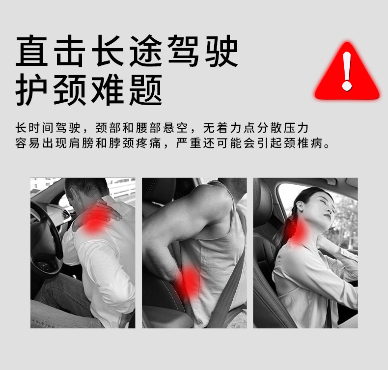 Car Lumbar Support Cushion for Driver's Seat Backrest, Lumbar Pad, Waist Support, Waist Protection Cushion
