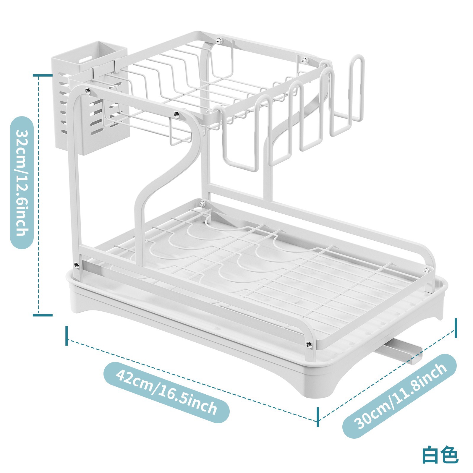 Estante de platos de drenaje de cocina transfronteriza estante de platos domésticos estante de almacenamiento de tazas armario mostrador estante de platos multifuncional