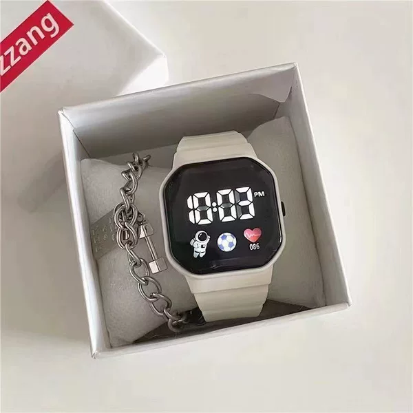 Science and Technology Watch Ladies ins High Yan Value Student Party Fashion Niche Design Unicorn Spaceman Electronic Watch