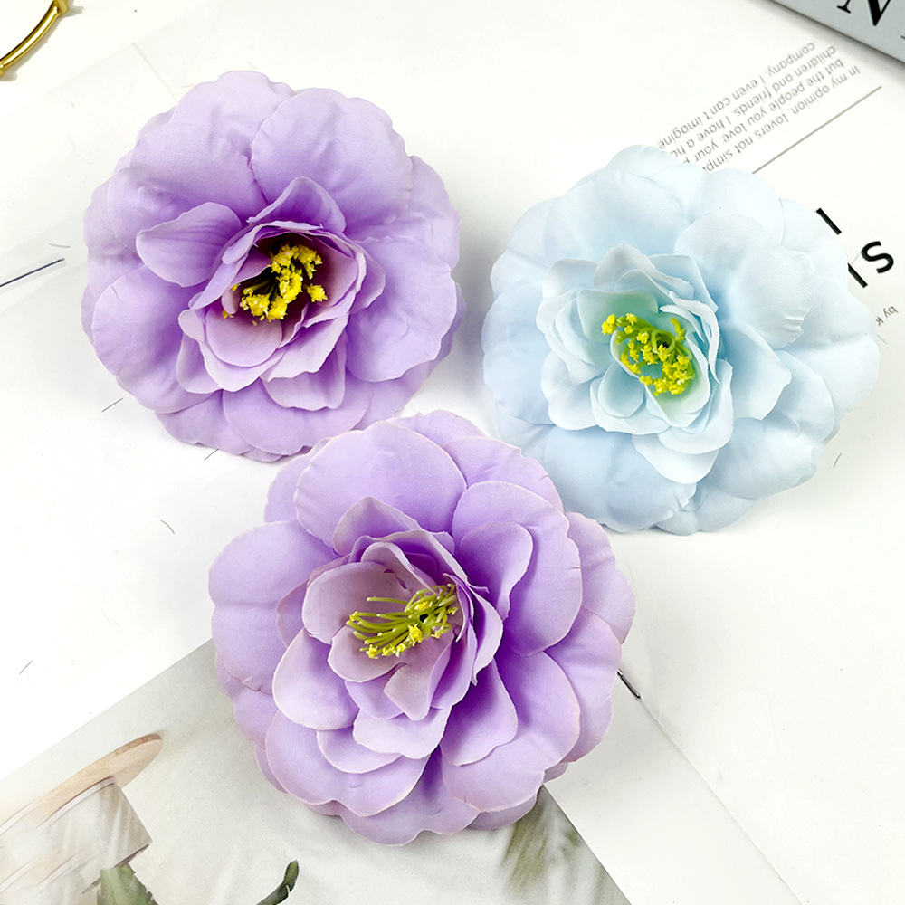 Cabeza coreana de flores de osmanthus diy núcleo de hierba peonía de flores falsas hechas a mano tocado de flores material de pinza de flores paquete de decoración de pared de flores para el hogar
