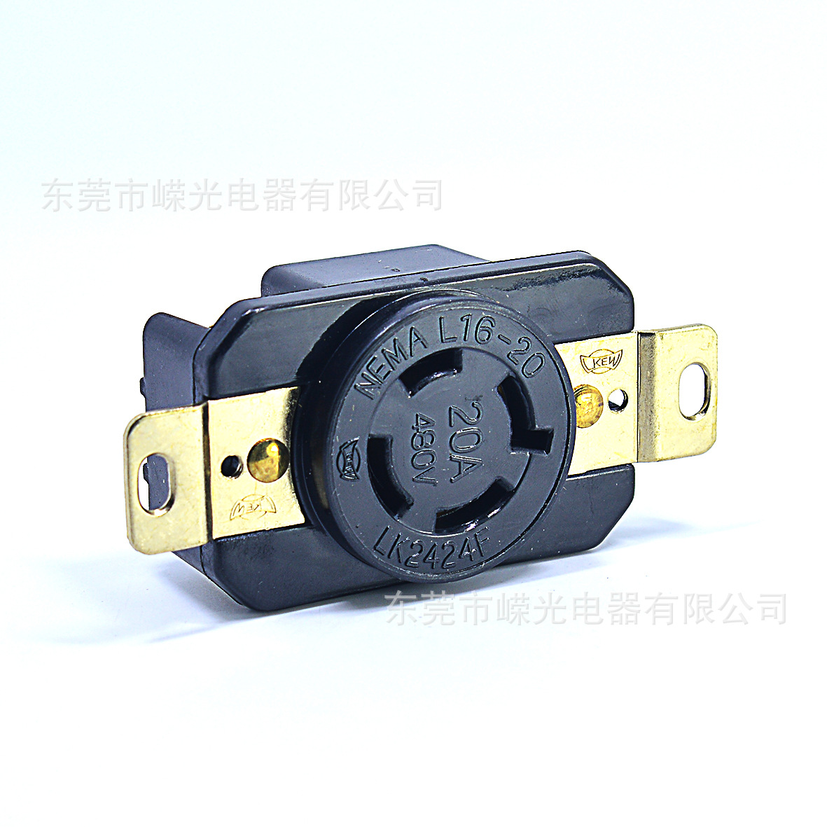 LK-2424F L16-20R NEMA防松插座可拆组装接线暗装引挂式20A480V