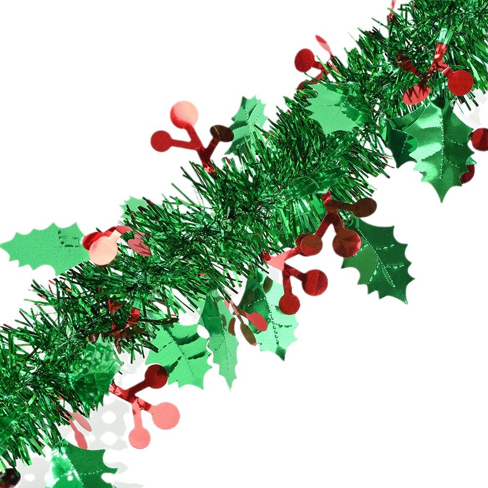 Nuevo cifrado transfronterizo Harry Leaf Red Baya Tiao Hierba Festival de Navidad Decoración Tiao de color 2 m Cifrado
