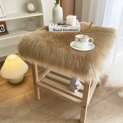Wool pad — Cushion, Coffee Table Tablecloth Exhibition - 4040cm-square-mushroom-color