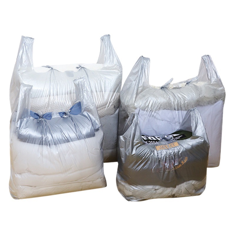Extra Large Plastic Bag Silver Gray Vest Thickeneded Quilt Storage Bag Commercial Satchel Dustproof Moving Packing Bag