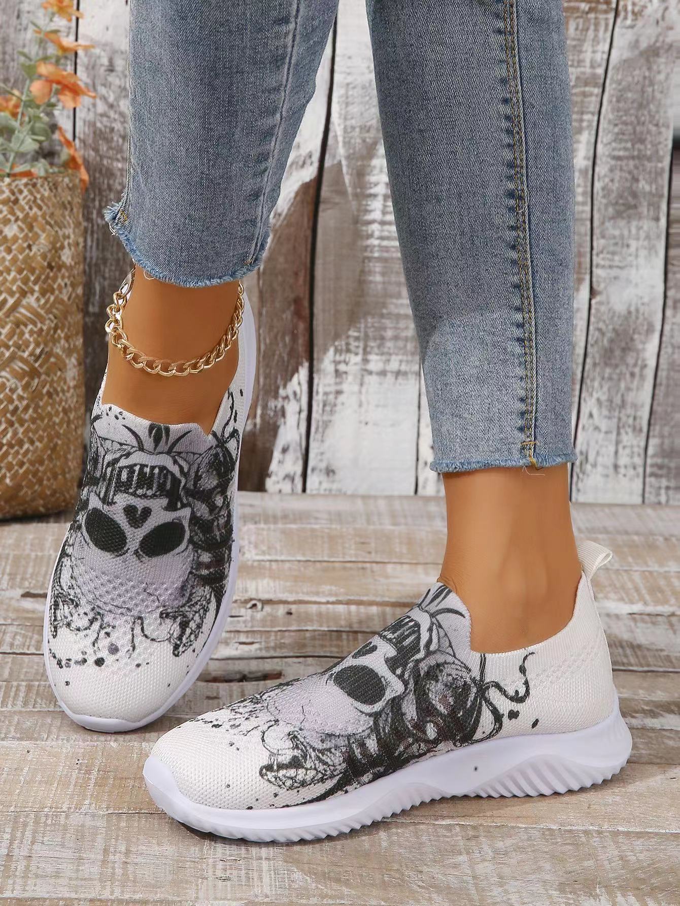 Damen Basketballschuhe Tennisschuhe Wanderschuhe Sneakers Canvas Gummisohle Leicht zu reinigendes Schuhwerk_voghion.com