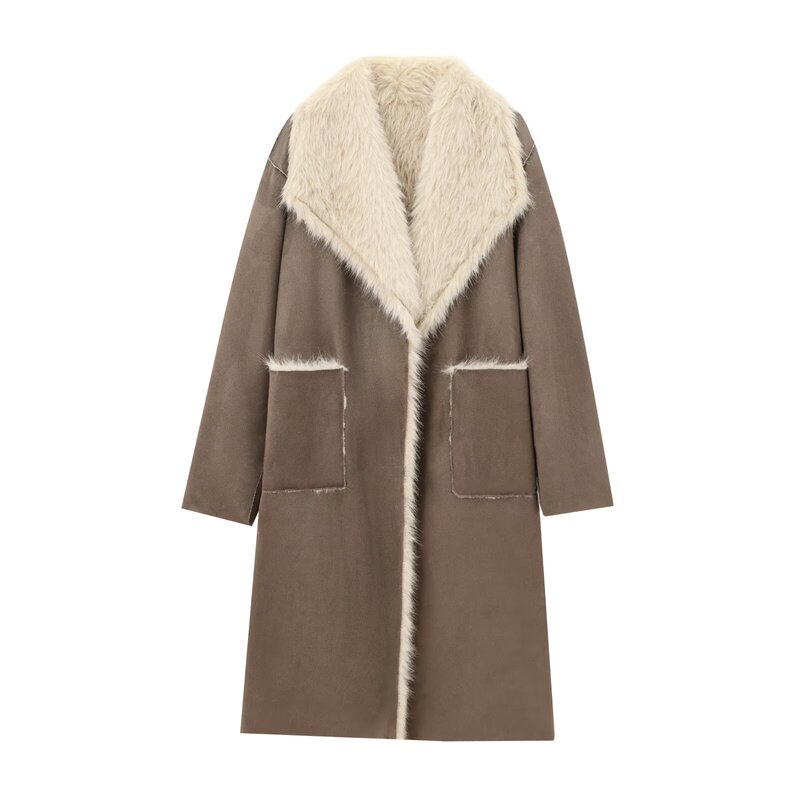Z Cross-Border Women's Clothing Wholesale European and American Elegant Versatile Long Reversible Fur All-In-One Outwear Jacket 6318262 Z Cross-Border Women's Clothing Wholesale European and American Elegant Versatile Long Reversible Fur All-In-One Outwear Jacket 6318262