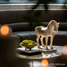 创意树脂马雕塑仿古静立马工艺品家居软装饰样板房客厅玄关复古