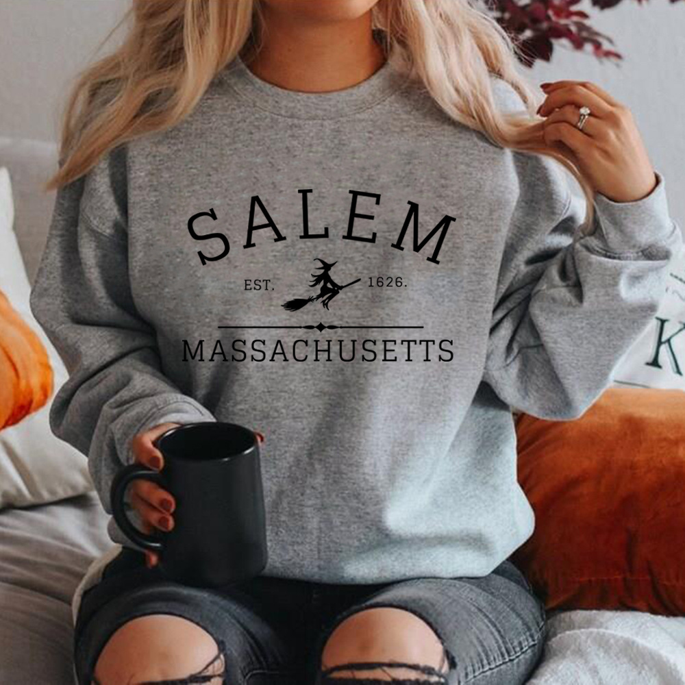 Salem Massachusetts Crewneck Halloween Sweatshirt Salem Witc