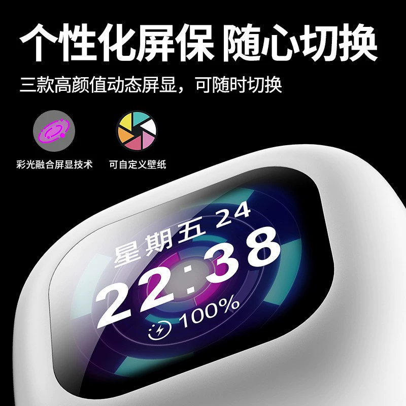 Q18 Bluetooth гарнитура на ухе с цветным экраном Huaqiangbei экран ANC подавление шума AI умный перевод Amazon стерео