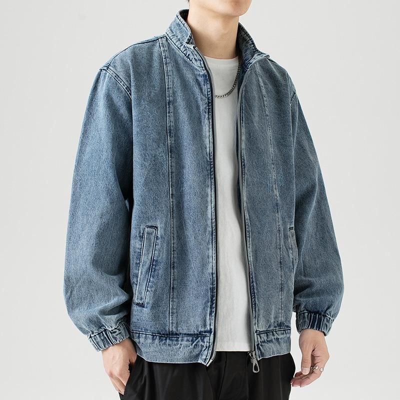 Men's Jacket Spring and Autumn New American Style Trendy Clothing Loose Casual Men's Wear Versatile Trendy Brand Denim Jacket for Men