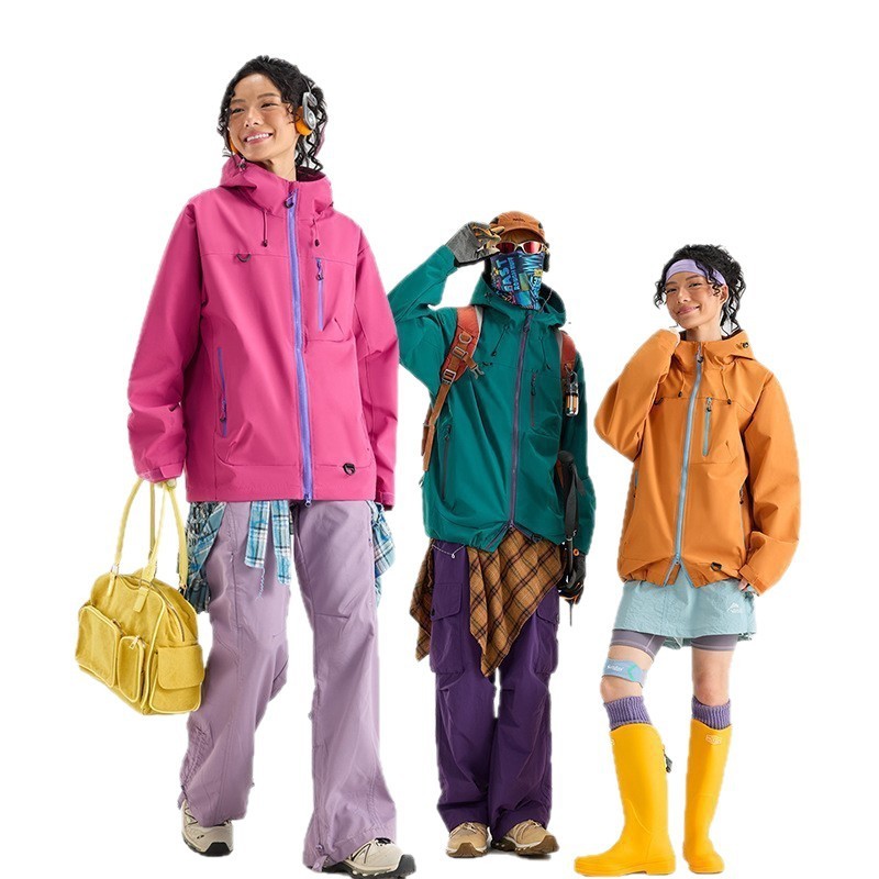 户外运动可拆卸外套男女同款山野撞色宽松百搭登山服城市通勤上衣|undefined