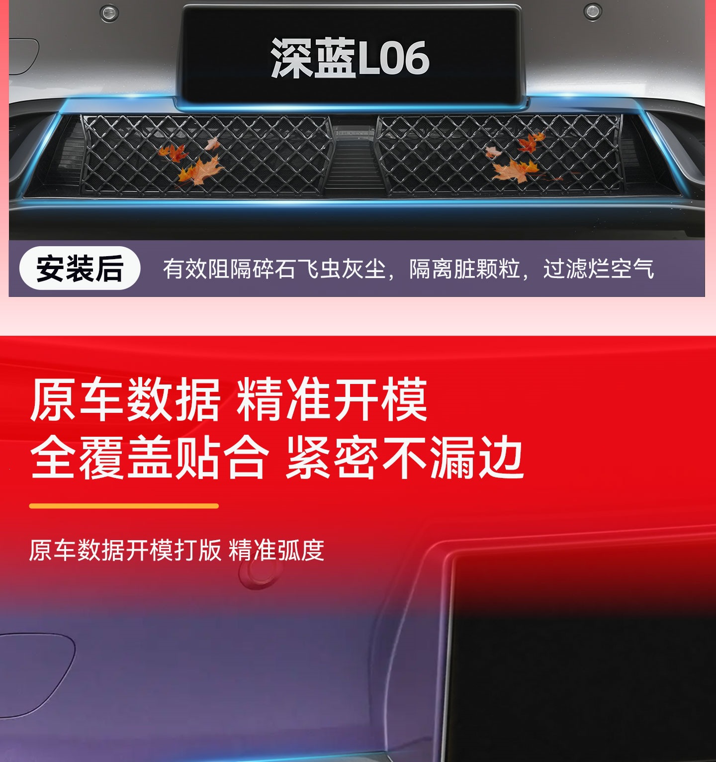 Changan Deep Blue L06 anti-insect net modified car accessories, in-car anti-dust, anti-mouse, anti-fuzz grille parts