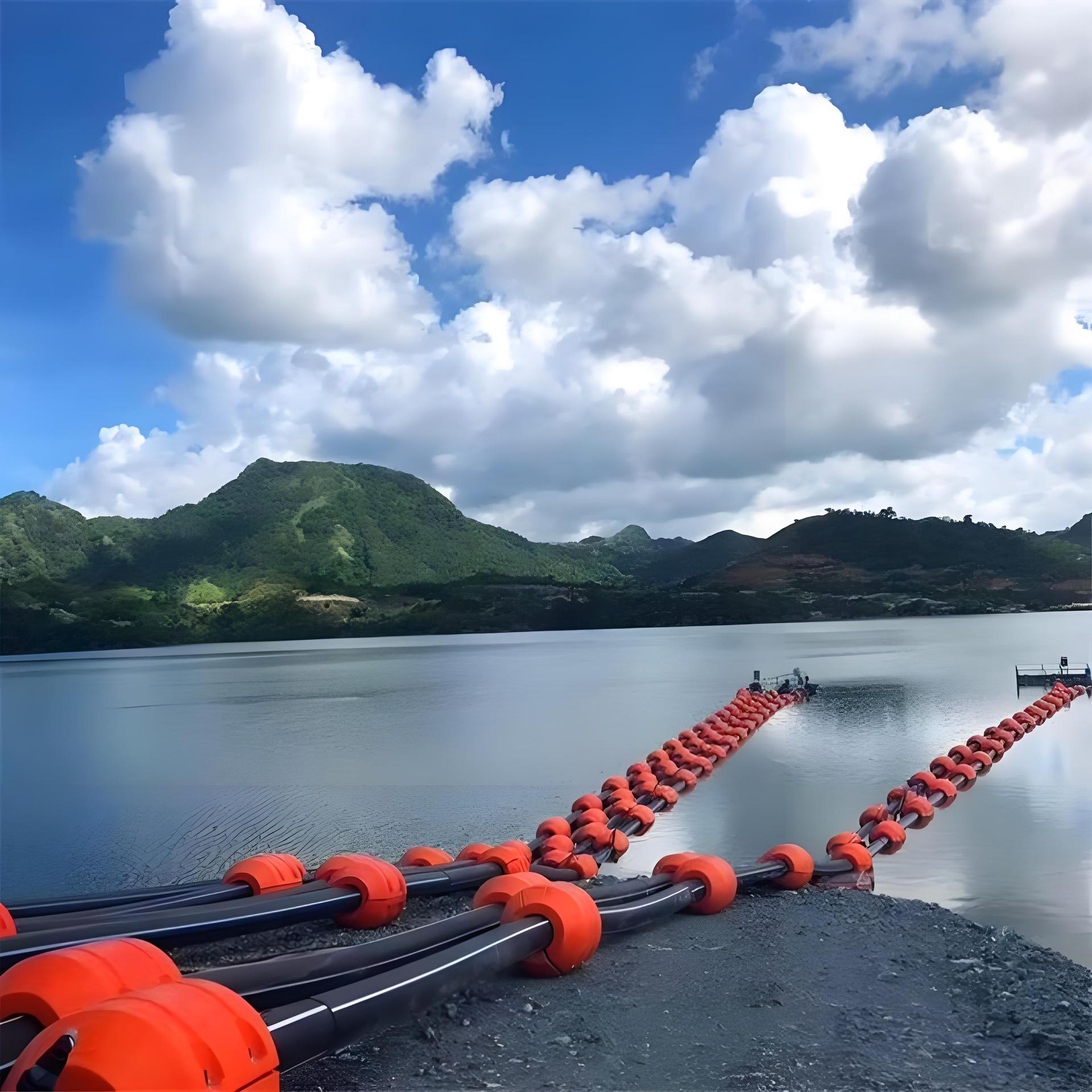 对夹式浮筒供应江海管道包裹浮体安装简易浮力大耐腐蚀PE材质浮子