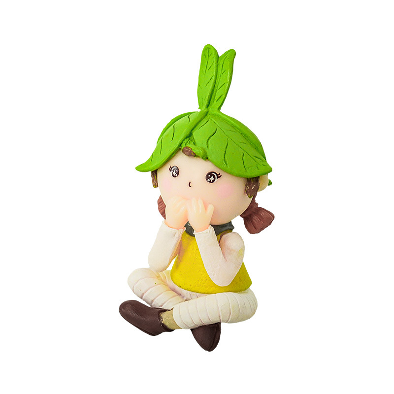 Linda chica tres no muñeca no digas No mires no escuches PVC llavero de plástico colgante accesorios micro adornos de paisaje