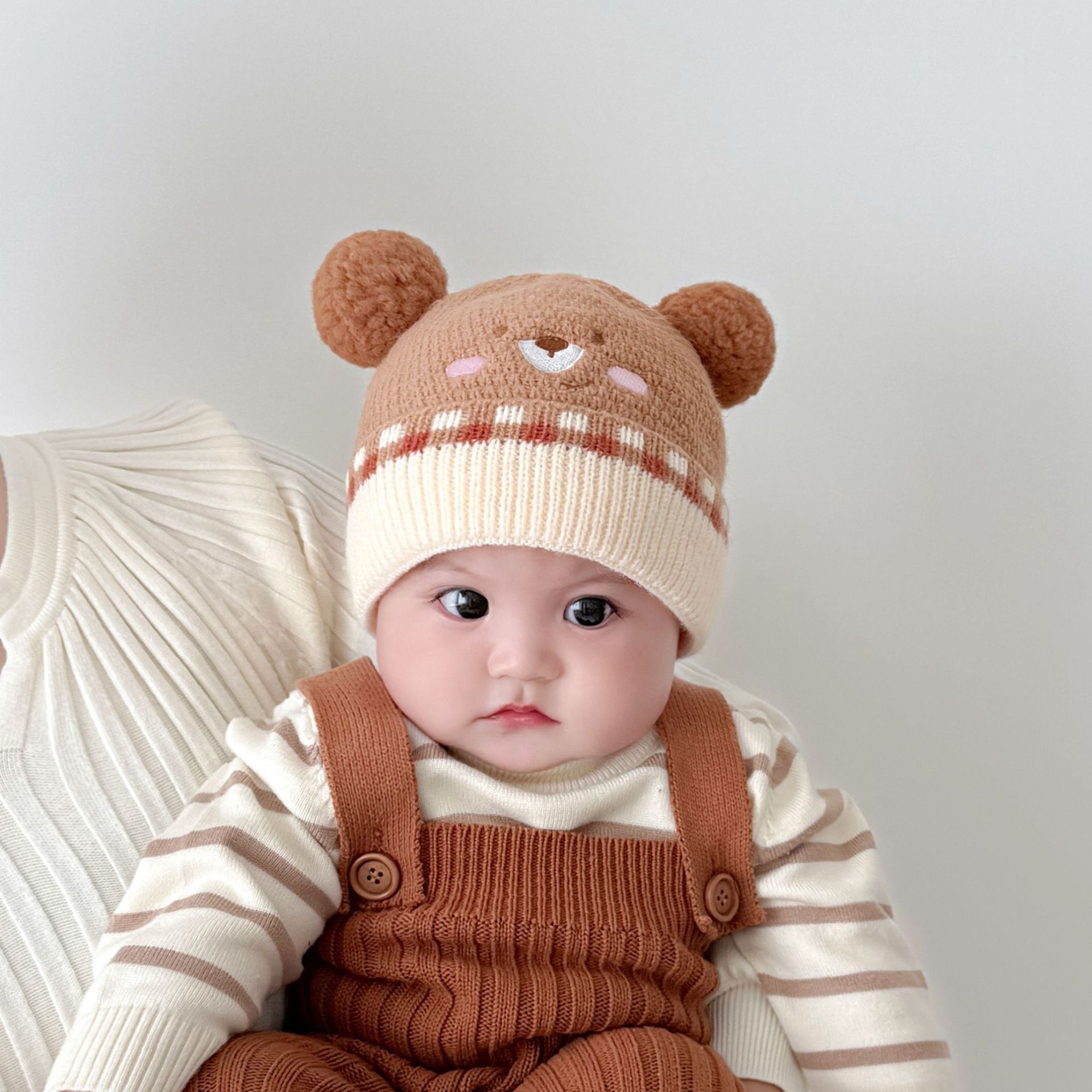 Sombreros para bebés otoño y invierno súper lindos y gruesos niños sombreros de lana de dibujos animados para niños invierno niñas bebés sombreros de punto calientes