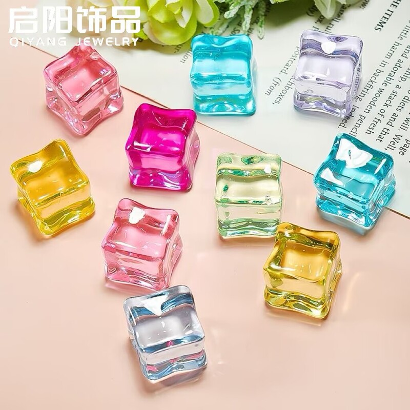 High-Transparency Acrylic Transparent Simulated Ice Cubes for Fish Tank Landscaping, Photography Props, Handmade DIY Accessories