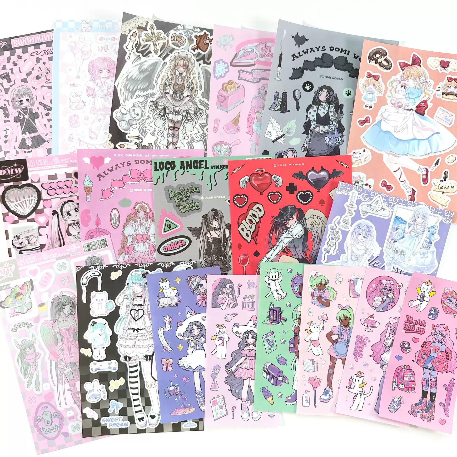 Sticker set DIY, cute creative assorted designs — multiple counts (10–140 pcs)