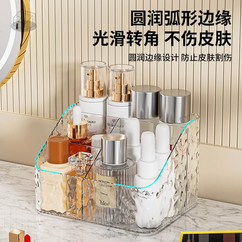 Caja de almacenamiento de cosméticos Caja de almacenamiento de escritorio de gran capacidad Caja de almacenamiento transparente de acrílico Caja de almacenamiento de productos para el cuidado de la piel de lápiz labial