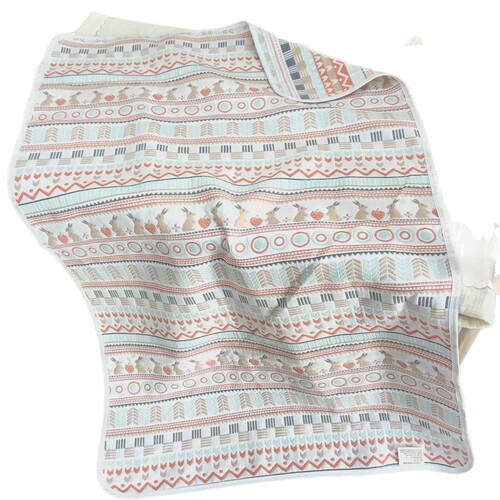 Soft summer mat baby trolley summer mat gauze class a bag single baby six-layer gauze pure cotton kindergarten thermal insulation mat