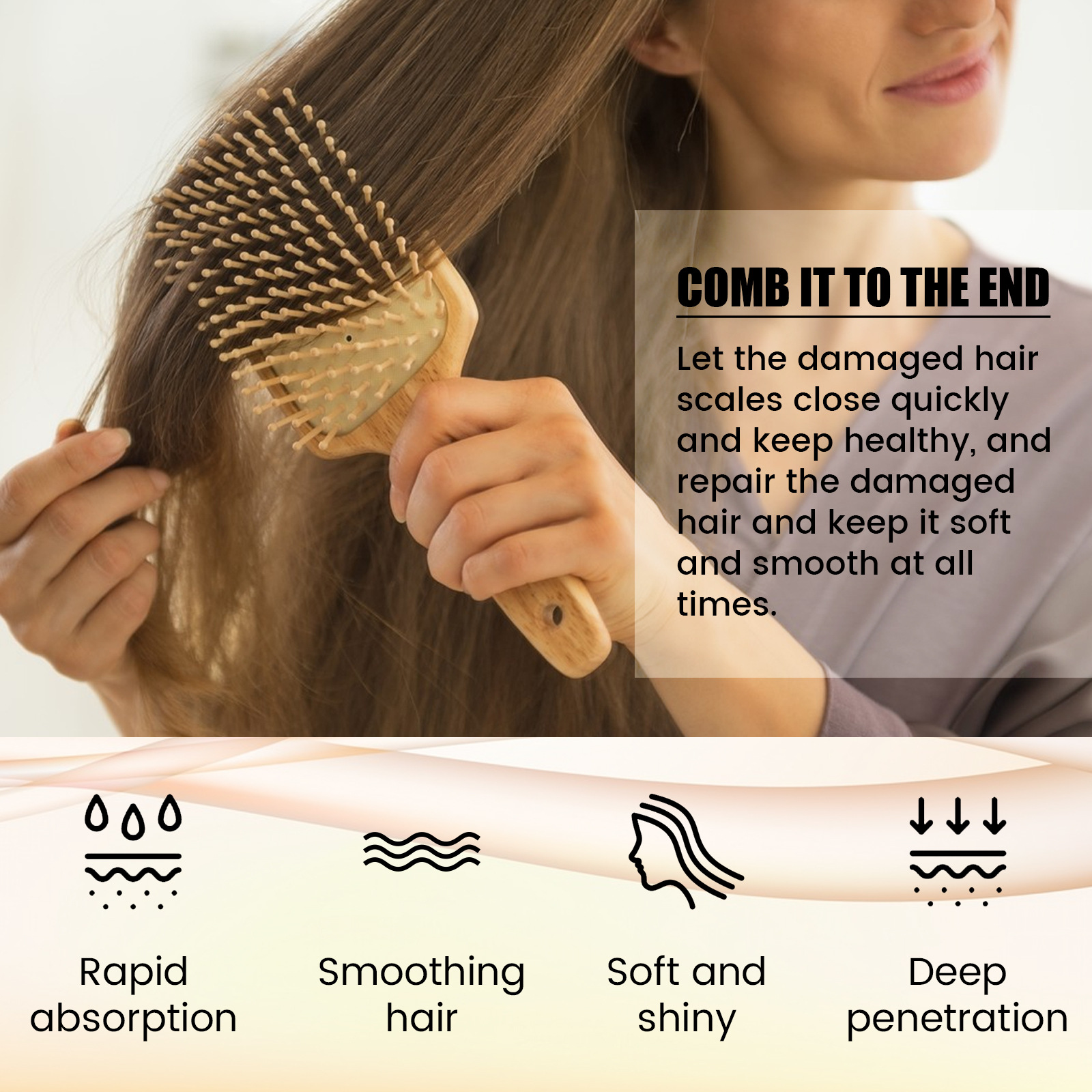 EELHOE jojoba juuksehooldusõli silub kuivi ja kahuseid juukseid, tugevdab juukseid, masseerib peanahka ja hooldab juukseid._voghion.com