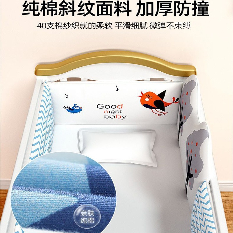 Cama para bebés de madera maciza, cama grande, cama extraíble, cama para niños, cama de cuna multifuncional, cama pequeña, cama para dormir image 3