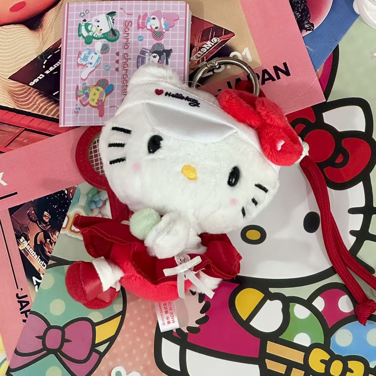 Amor hellokitty muñeca colgante llavero colgante bolsas de regalo bolsas de peluche lindo muñeca colgante lindo