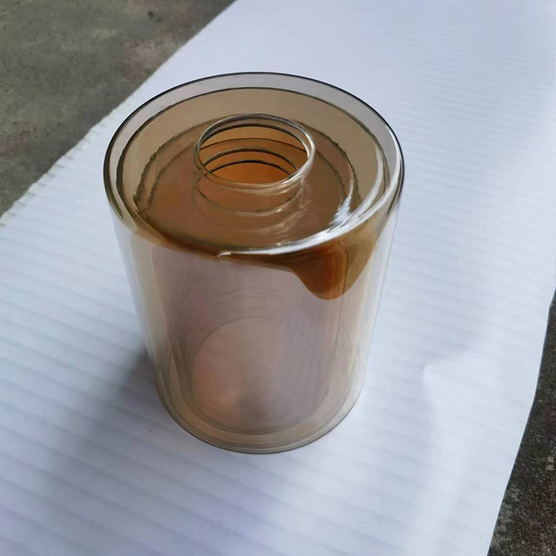 New European Style Glass Lampshade Straight Glass Chandelier Electroplated Amber Decorative Lamp Table Lamp Lampshade Accessories