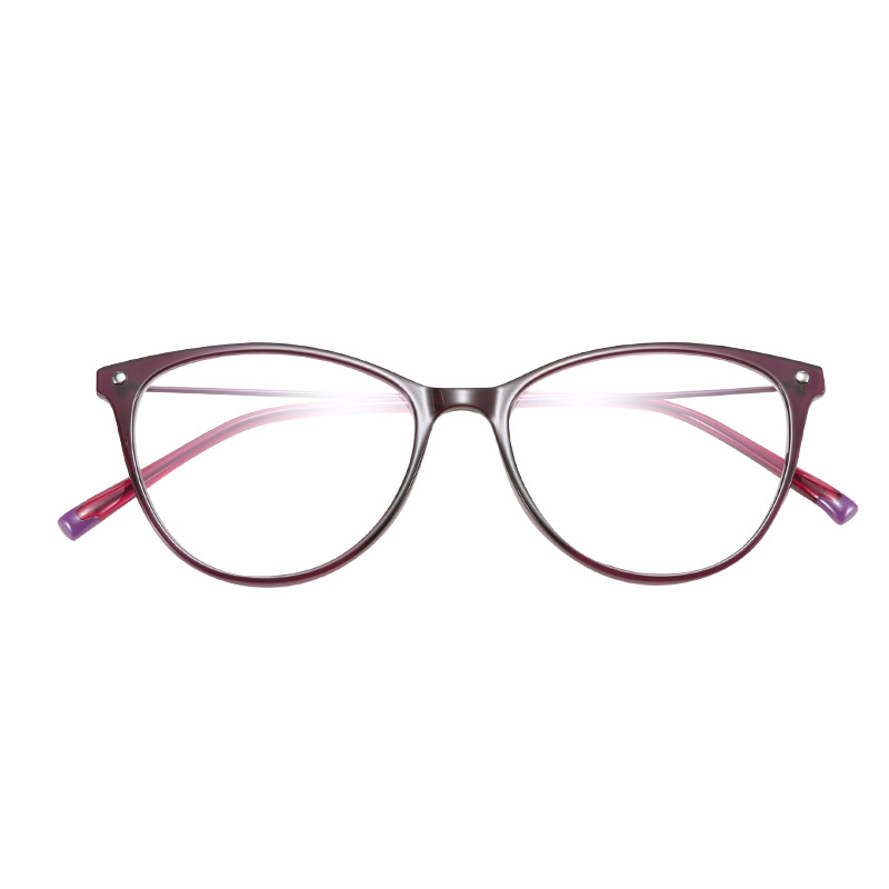 2251レトロ欧米風猫眼超軽量近視眼鏡フレーム潮半円形女性モデルファッションフレームは度数を合わせることができる