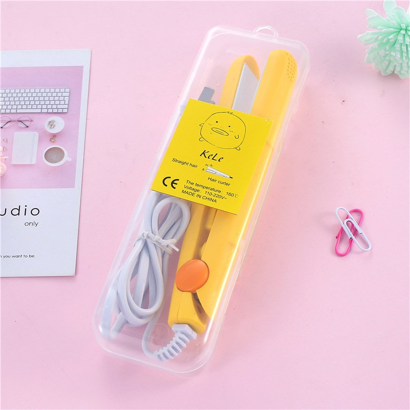 ヘアアイロンストレート女子学生ミニ小型電気クリップ直巻両用前髪ストレートヘアアイロン|undefined