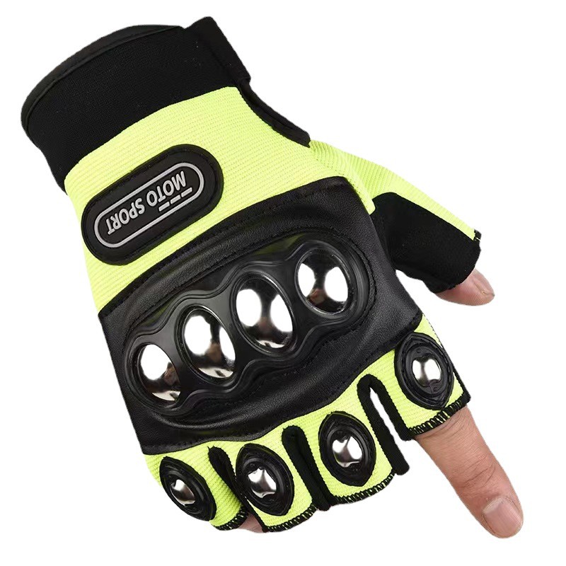 Men's gloves stainless steel, travel mountain non-slip equipment for training for adults, fingerless 5