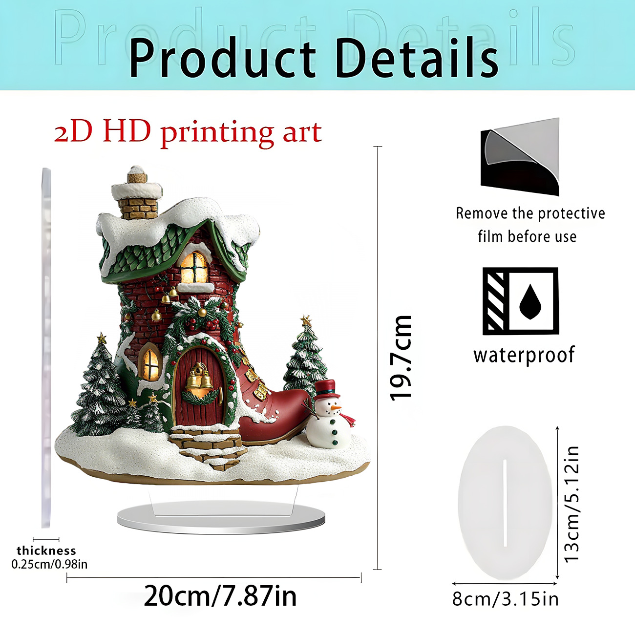 Nuevos productos transfronterizos Santa Claus y unicornio 2D acrílico decoraciones para el hogar decoraciones de escritorio de vacaciones