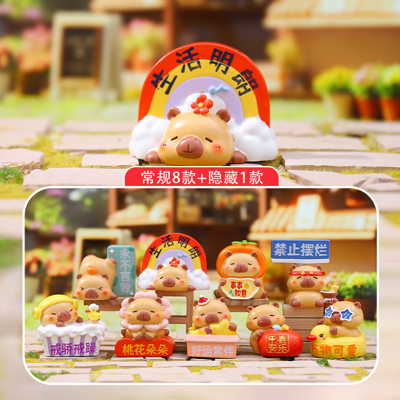 Creative Internet Celebrity Figurines Capibara Inspirational Healing Series Blind Box Trendy Toys Children's Gifts Wholesale from Manufacturer
