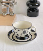 Coffee ceramics, small set, design retro afternoon tea, cup, french style