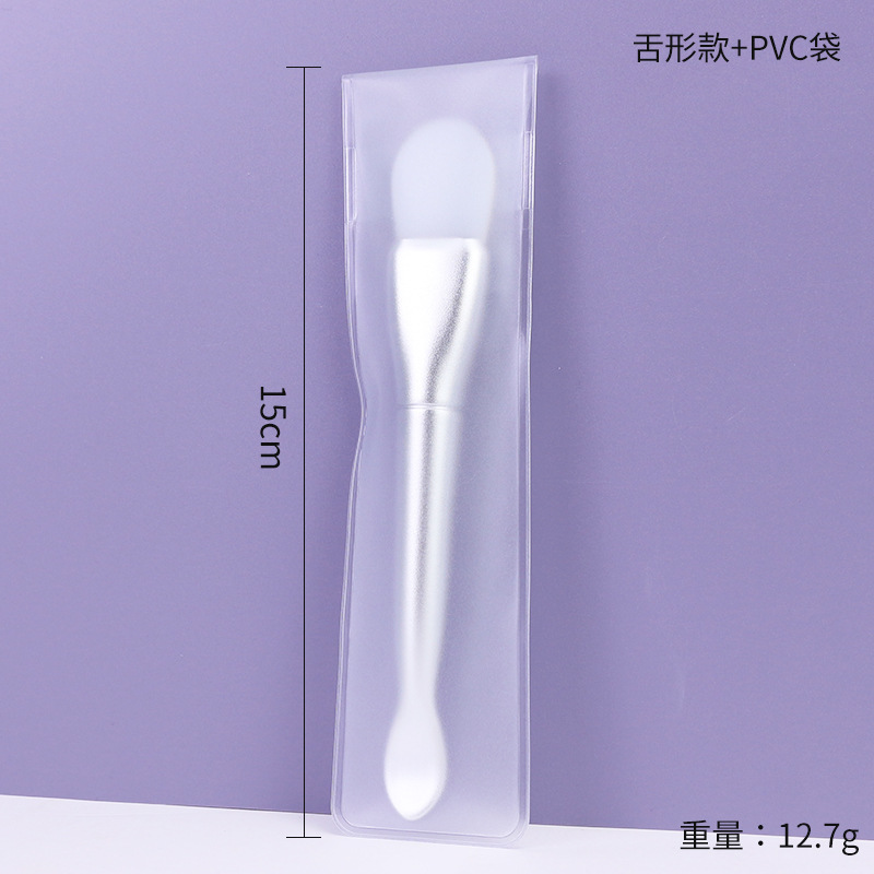 Cuchara en forma de melón plateado en forma de lengua pequeña/bolsa de PVC