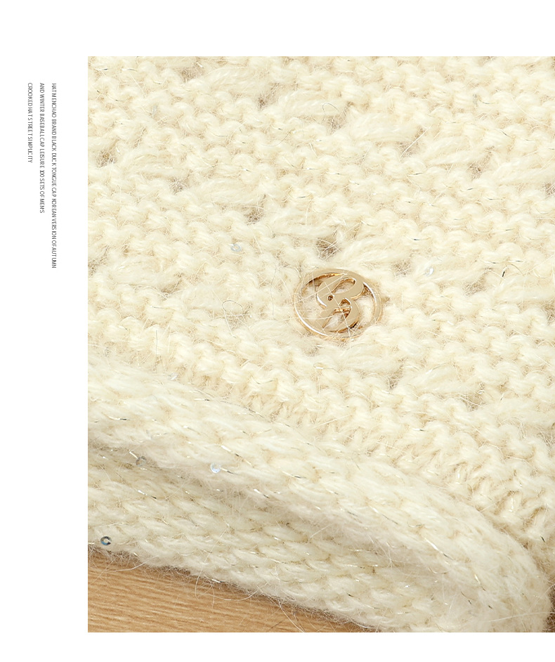 Autumn Winter Women Fashion Versatile Knitted Solid Color Head Wrap Warm Thickened Fleece Yarn Mom Hat_voghion.com