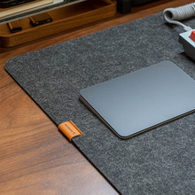 大号毛毡桌垫简约纯色环保天然橡胶防滑鼠标垫超大商务办公桌垫