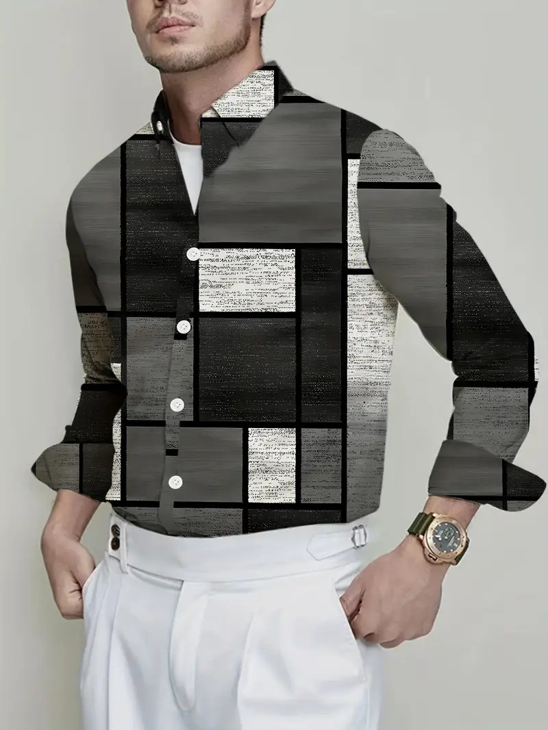 Comercio exterior europeo y americano Amazon 2025 nueva tendencia de la moda casual todo fósforo camisa de manga larga de alta calidad MB12