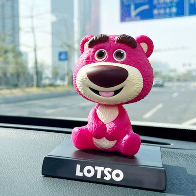 Bobblehead Dolls, Car Interior | Car ornaments - -shaking-strawberry-bear