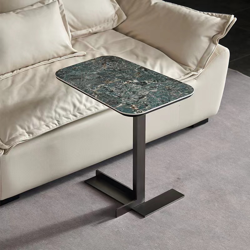 Light Luxury Modern Simple Sofa Rock Board Side Table Living Room Bedroom Balcony Small Corner Table Bedside Table Coffee Table Creative Table