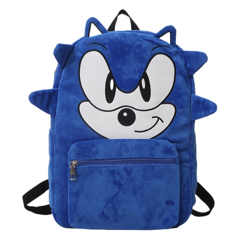 Wlgs hecho en casa de Sonic niño mochila pareja macho y hembra estudiante mochila de dibujos animados